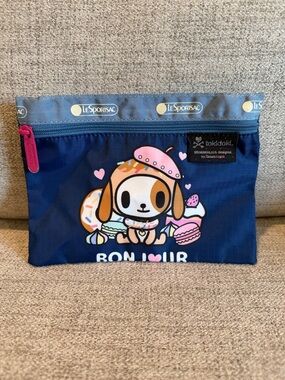 Tokidoki x LeSportsac Collab Bonjour Pouch with Pink Accents used